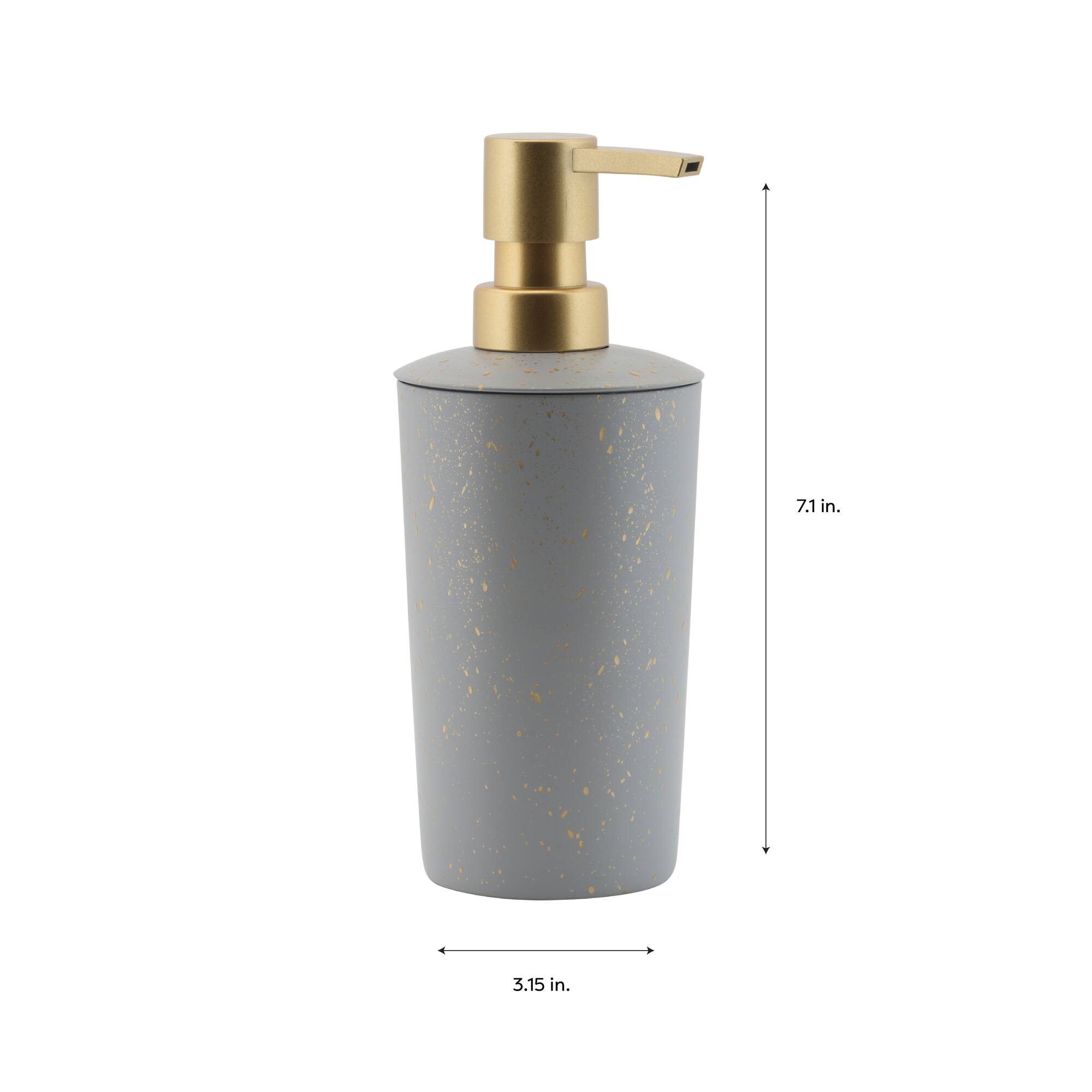 Elle Décor Gray Modern Metal Soap Pump